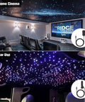 RGBW Fiber Optic Star Headliner for car and home, 650 Pieces RGBW Fiber Optic Star Headliner Kit 13.1ft With App And Remote Control