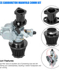 VM22 26mm Carburetor Kit Replacement For Predator 212cc Engines And Compatible Mini Bike Go Kart Models with large filter