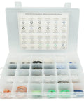 330 Piece Oil Drain Plug Gasket Set With Nylon Gaskets 36 Sizes Assortment Kit For M12 And M14 Replacements in plastic organizer