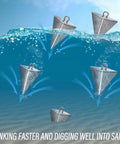 Heavy Duty Pyramid Sinker Fishing Weights Lead Sinker For Saltwater And Freshwater Anti Corrosion Design That Sinks Fast