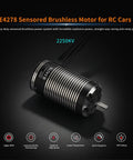 2250KV Sensored Brushless RC Car Motor For 1/8 Scale Monster Trucks, 3-6S LiPo Ready, IP67 waterproof design, showing features.
