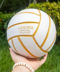 Golden White Volleyball Official Size 5 With Minimalist Design And Vibrant Colors For Street, Beach And Indoor Play