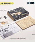 Solar Powered Cars Kit With Movable 3D Wooden Puzzle Toys Learn Solar Energy Through Hands On Building packaging contents