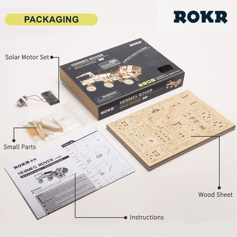 Solar Powered Cars Kit With Movable 3D Wooden Puzzle Toys Learn Solar Energy Through Hands On Building packaging contents