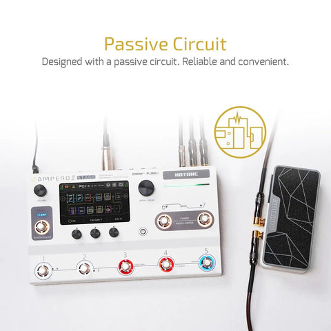 2 In 1 Passive Expression Footswitch Pedal For Ampero II With Independent Expression And Footswitch Outputs
