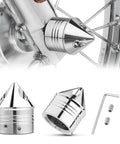 Chrome Front Axle Nut Cover Cap CNC Aluminum For Harley Davidson Softail Touring