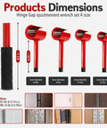 4 In 1 Door Hinge Adjustment Tool For Quick Door Fit Hinge Bender And Adjuster Wrench Gap Tool dimensions and sizes