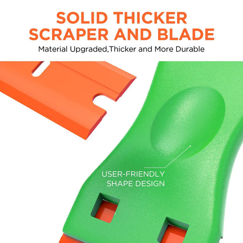Detailed view of the Plastic Razor Blade Scraper Tool Kit 2 Pack With 100 Replacement Blades showing durable design.