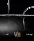 Comparison of other hooks vs FishTrip hooks from the 25 Piece Treble Hooks Set High Carbon Steel Ultra Sharp For Saltwater And Freshwater Fishing Lures Replacement Pro Grade Bass Trout Angling Hooks With Three Curved Points For Higher Hook Up Rates