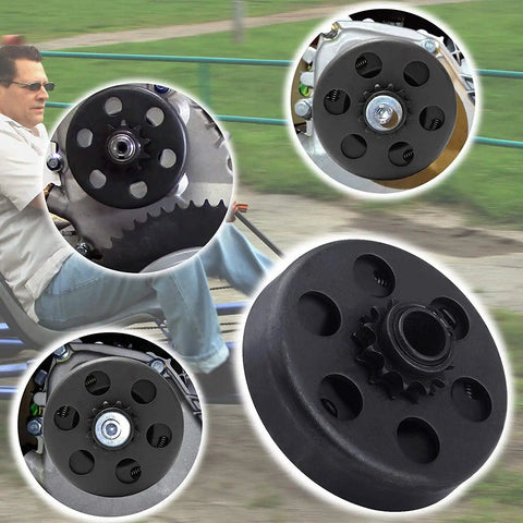 5/8 Inch Bore Clutch for Go Karts and Mini Bikes with 35 Chain and 11-Tooth Sprocket, 3/8 Pitch, Fits 2-6.5 HP Gas Engines
