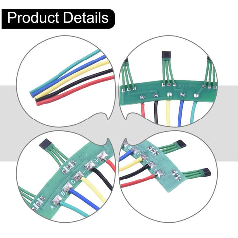 Close-up of Electric Bike Hall Sensor PCB 120 Degree 413F Sine Wave Motor Controller Board With Cable in green for 3-wheel e-bike.