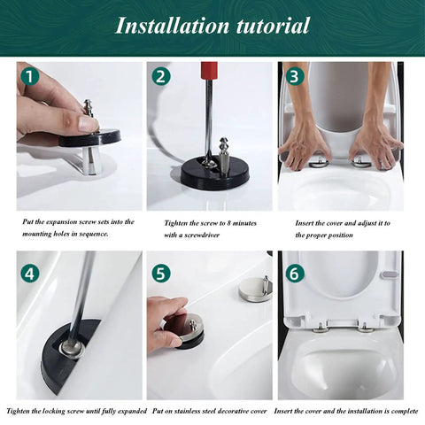 Installation tutorial for Soft Close Toilet Seat with Universal Smooth Drop Action Thick Polypropylene Build and Adjustable Hinges.