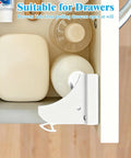 10 Pack Magnetic Cabinet Locks For Kid Proofing And Baby Safety On Cupboards And Drawers No Tools Needed Easy Install detail