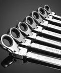 12 Piece Flexible Head Ratchet Spanner Set For Auto And Home Repairs Pro Grade Workhorse Heavy Duty Hand Tools Torque Socket Wrenches
