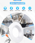 Image showing wide application of Six Pack LED Can Lights Recessed Retrofit Downlights 5 To 6 Inch Dimmable 5000K Daylight Metal Baffle Trim.
