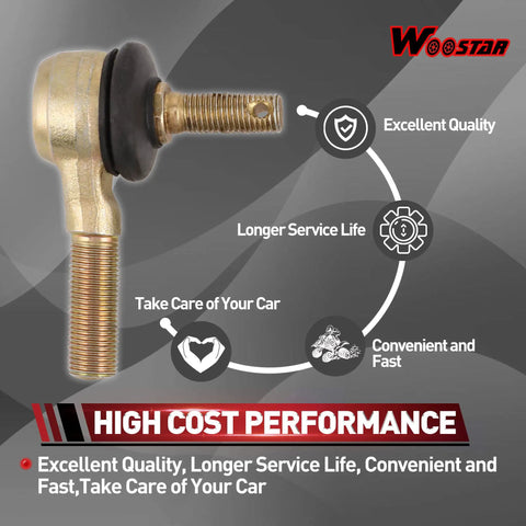 10mm X 12mm Tie Rod End Replacement For G16 Golf Cart And 1996 G14 Golf Cart Fits 110cc 125cc 150cc Scooters ATVs Quad Go Kart Package Of 2 metal tie rod end with threaded stud
