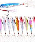 Heavy Duty 40G Saltwater Fishing Jigs Straight Fire Speed And Slow Jigging Pitching Lure Collection in assorted colors and designs.