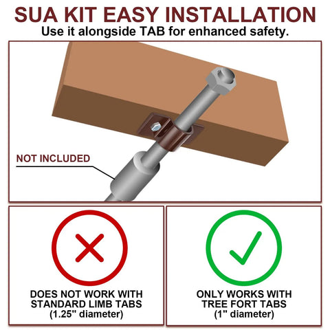 Five Inch Static Uplift Arrestor For Tree Platforms Carbon Steel Bracket With Lag Bolts To Secure Treehouse Fort Tab To Beam And Prevent Movement On Small Trees Easy DIY Installation For Builders And Weekend Warriors