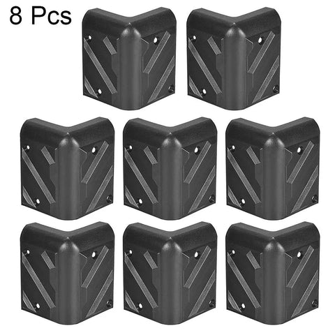Heavy Duty Speaker Corner Protectors And Cabinet Edge Guards For Stackable Guitar Amps Hella Scratch Proof Polypropylene Angle Covers 8 Piece Set, black polypropylene corner covers.