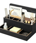 Eight Compartment Desk Organizer And Mail Holder That Keeps Your Desk Clean And No Fuss with books and office supplies