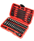 Your Go-To Quarter Inch Drive Socket And Nut Driver Set 44-Pc Kit With Deep And Shallow Metric Sockets From 4Mm To 15Mm, 72-Tooth Ratchet
