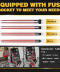 Automotive Wire Tracer Open And Short Finder Circuit Tester And Wire Breaker Locator with fuse socket options and connection tabs.