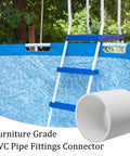 4 Pack 2 Inch SCH40 PVC Pipe Coupling Adapters Socket To Socket Heavy Duty by pool ladder.
