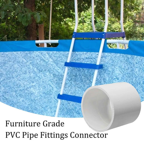 4 Pack 2 Inch SCH40 PVC Pipe Coupling Adapters Socket To Socket Heavy Duty by pool ladder.