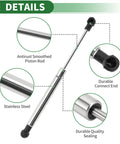 10 Inch Stainless Steel Hydraulic Gas Spring Struts close-up, showing anti-rust piston rod and durable connect end.