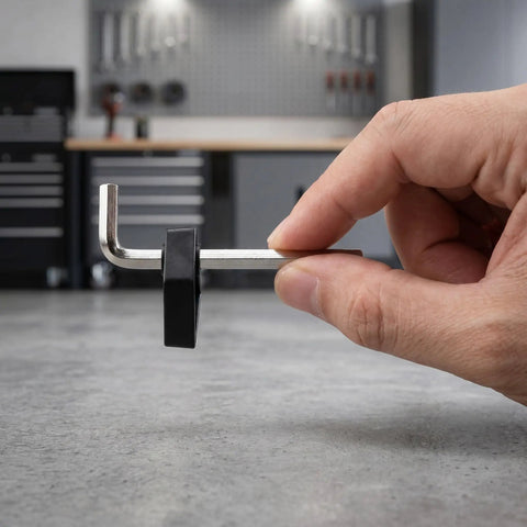 Compact Hex Wrench Set Fits Electronic Piano Stands Perfectly with Socket Sleeve Tool To Prevent Thread Damage And Stop Screws Loosening While Touring Live Gigs For Musicians Who Need Reliable Gear On The Go, L-shaped steel wrench