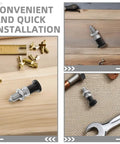 Stainless Steel Reset Indexing Plunger With Knob And Self Locking Mechanism M10 For Mechanical Applications and Maintenance Tasks, positioned on wood.