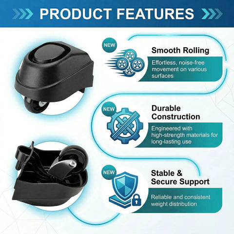 Fast Fix Replacement Foot Casters And Swivel Caster Wheels For Ridgid Shop Vacuums showcasing smooth rolling and durable construction features.