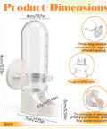 Hassle Free Automatic Bird Water Dispenser With Hanging Cage Mount For Parakeets Plus Small Flocks Featuring Leak Proof Self Refilling Trough And Zero Drama Leak Control In White Two Pack dimensions 14cm height 7cm base