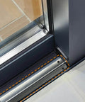 Six Foot Sliding Door Track Replacement For Glass, Screen, Barn, Pocket And Patio Doors, Inverted V Bottom Rail, Satin Anodized