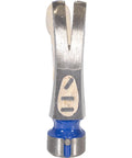 Close-up of California Framer Hammer 19 Oz Smooth Face With Nail Starter, Made In The USA, viewed from the claw side.