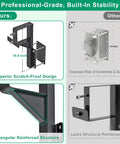 Comparison of Rugged Bolt On Spare Tire Carrier For 15 And 16 Inch Wheels with steel mount and triangular support vs others