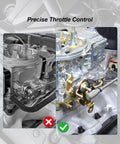 Holley Carburetor Throttle Ball Stud 20-2 Replacement Kit For Precise Smooth Throttle Control In Cars And Small Engines, Easy Install With Multiple Styles To Fit Holley Carburetors And General Equipment Repair. image of carburetor throttle linkage setup with correct and incorrect fit