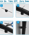 Magnetic Cable Tie Set With 25 Mounts And 200 Self Locking Ties Big Value Cable Management Kit steps using bases on cables