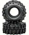 1.3 Inch RC Crawler Tires Mud Slingers X Soft Sticky Compound For 1/24 And 1/18 Scale Rigs, 72mm By 28mm, high traction tread design