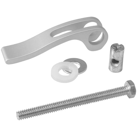 Slick Cam Action Quick Release Clamps 1-1/4 Inch Heavy Duty No Twist Lever parts, includes lever, washers, and screw for woodshop use.