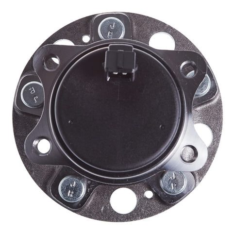 Top view of Rear Wheel Hub And Bearing Assembly For Front Wheel Drive Cars With OEM Quality Build And Beefy Heavy Duty Performance