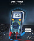 All In One Digital Multimeter For DIYers With Auto Ranging Voltmeter Ohmmeter NCV Safe Tester And Battery Checker on circuit board
