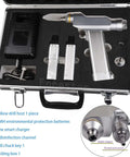 Heavy Duty Veterinary Bone Drill Machine Featuring Rechargeable NiMH Battery Dual Direction Speed Control And Autoclave Compatible Design in a carrying case.