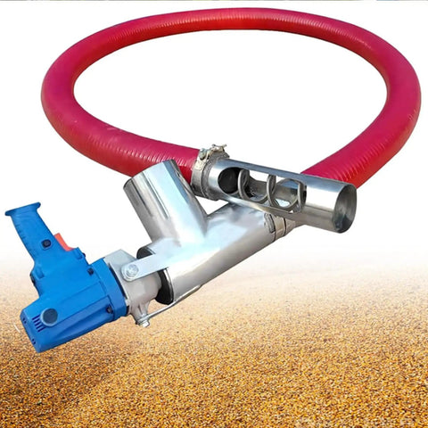 Portable Grain Suction Pump With Low Noise Hose Conveyor And Auger Screw System on grains