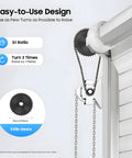 Heavy Duty Garage Door Chain Hoist With Three To One Gear Ratio And Manual Overhead Lifting System showing 3:1 gear operation and chain design.