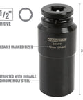 Heavy Duty 19mm Crank Bolt Socket For Harmonic Balancer Removal One Half Inch Drive Impact Socket For Stubborn Bolts