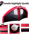 Inflatable Surf Wing For Kitesurfing And Foil Surfing, Multipurpose Wing With Window, 5 Square Meters close-up details view