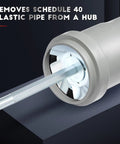 Pro Grade PVC Pipe Reamer For 1/2 Inch Fittings Inside Cutter Saver For Removing Hub Fits Speed Drill 3 Inch Reach Stainless Steel Build