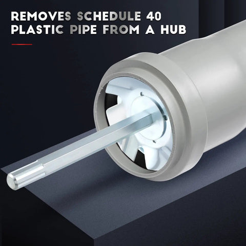Pro Grade PVC Pipe Reamer For 1/2 Inch Fittings Inside Cutter Saver For Removing Hub Fits Speed Drill 3 Inch Reach Stainless Steel Build