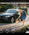 AI detection feature of 2K Indoor Outdoor Security Camera With Spotlight Color Night Vision And AI Detection 140 Degree Field Of View